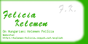 felicia kelemen business card
